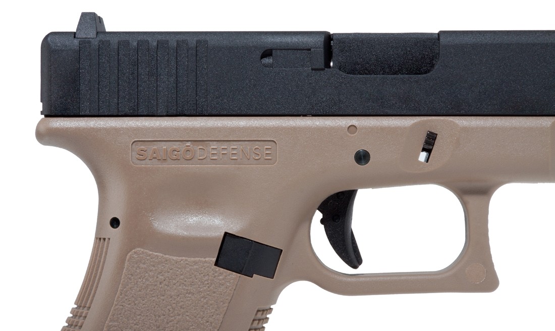 Saïgo - Pistolet Saigo 17 - GBB - CO2 - Tan (1 joules) - Elite Airsoft