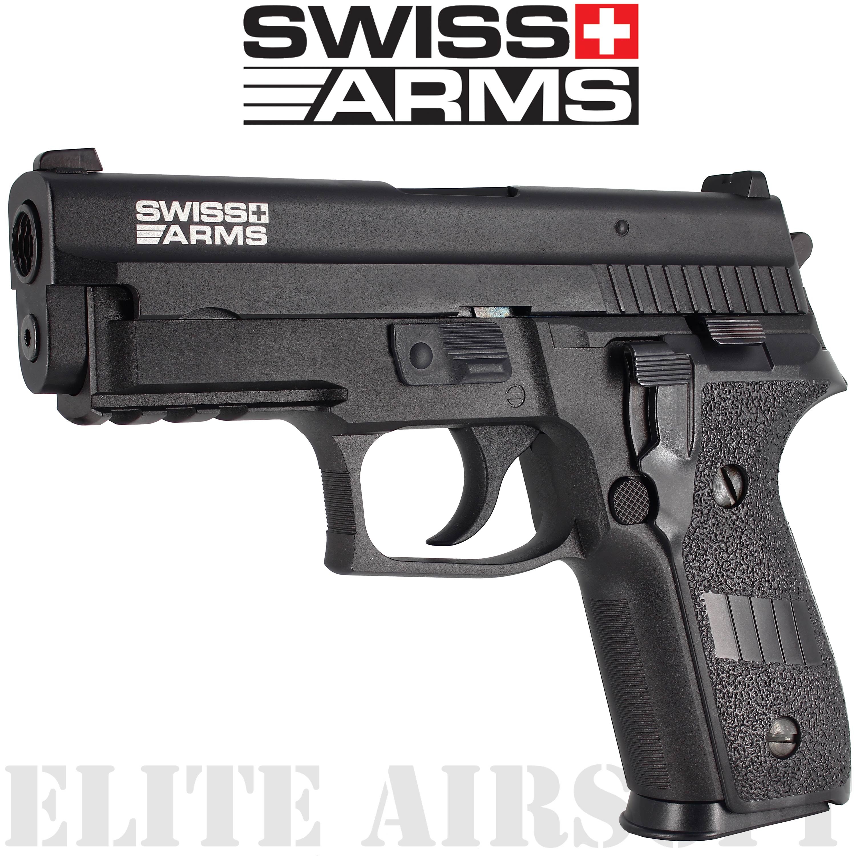 Swiss Arms - Type P226 SA Navy Pistol . 40 Railed - GBB - Gaz - Noir (1  joules) - Elite Airsoft