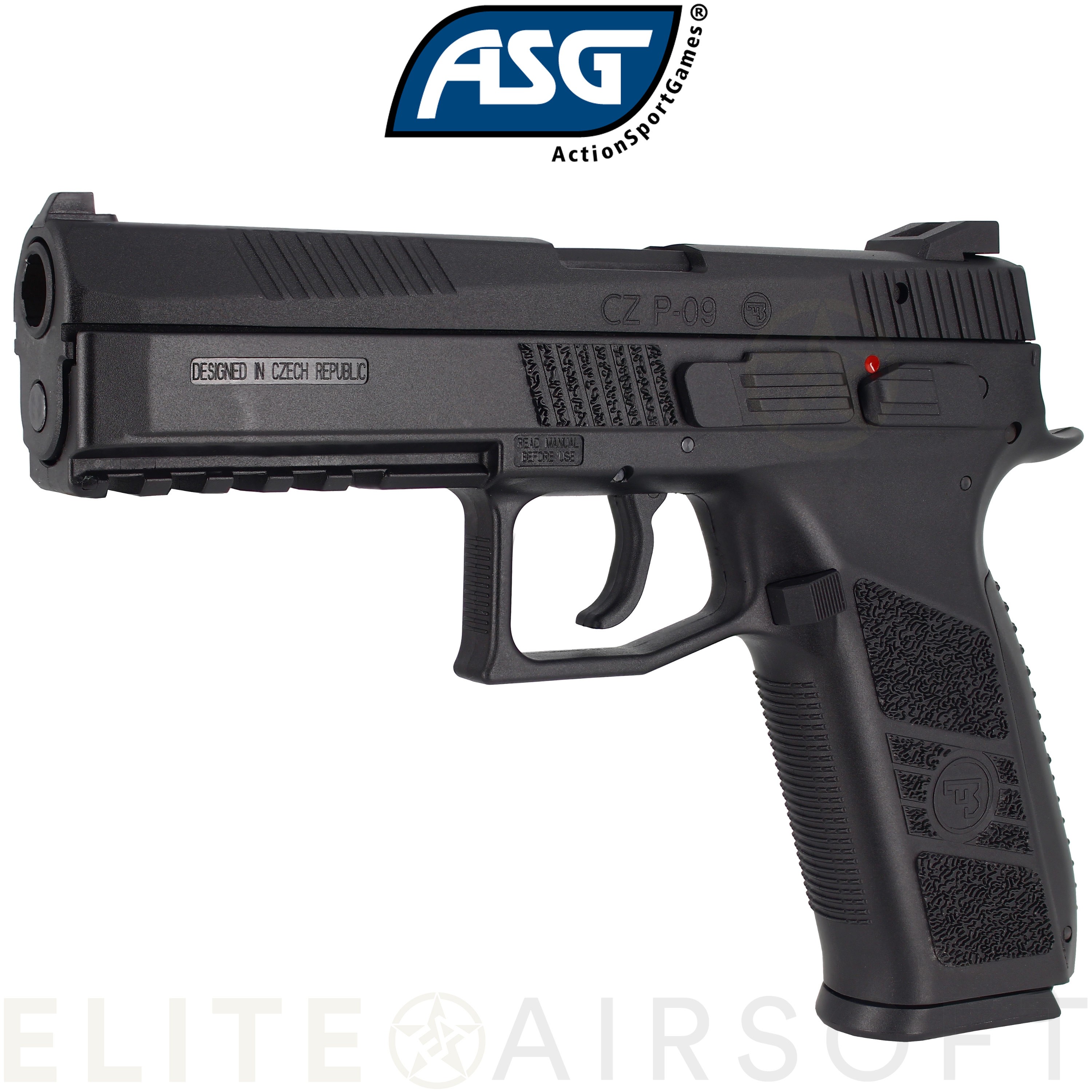 ASG - Pistolet CZ P-09 - GBB - Gaz - Noir (1 joules)