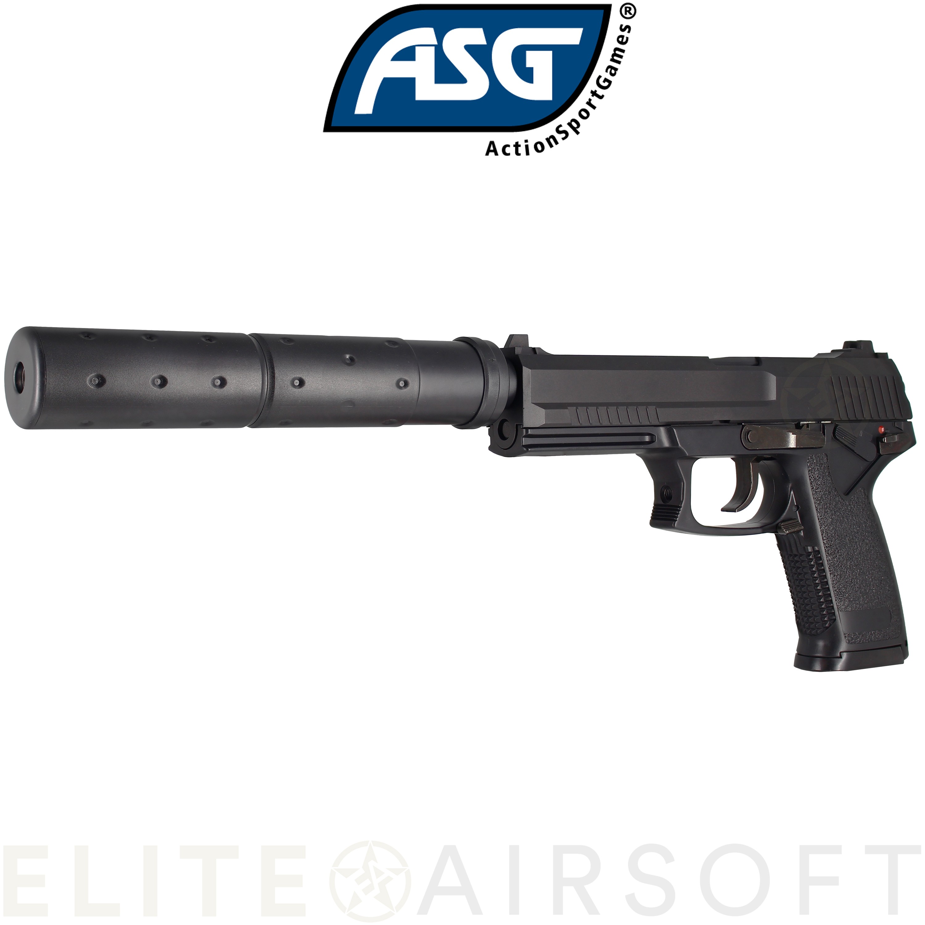 ASG - Pistolet MK23 Spécial Opérations - GNB - Gaz - Noir (1 joules) -  Elite Airsoft