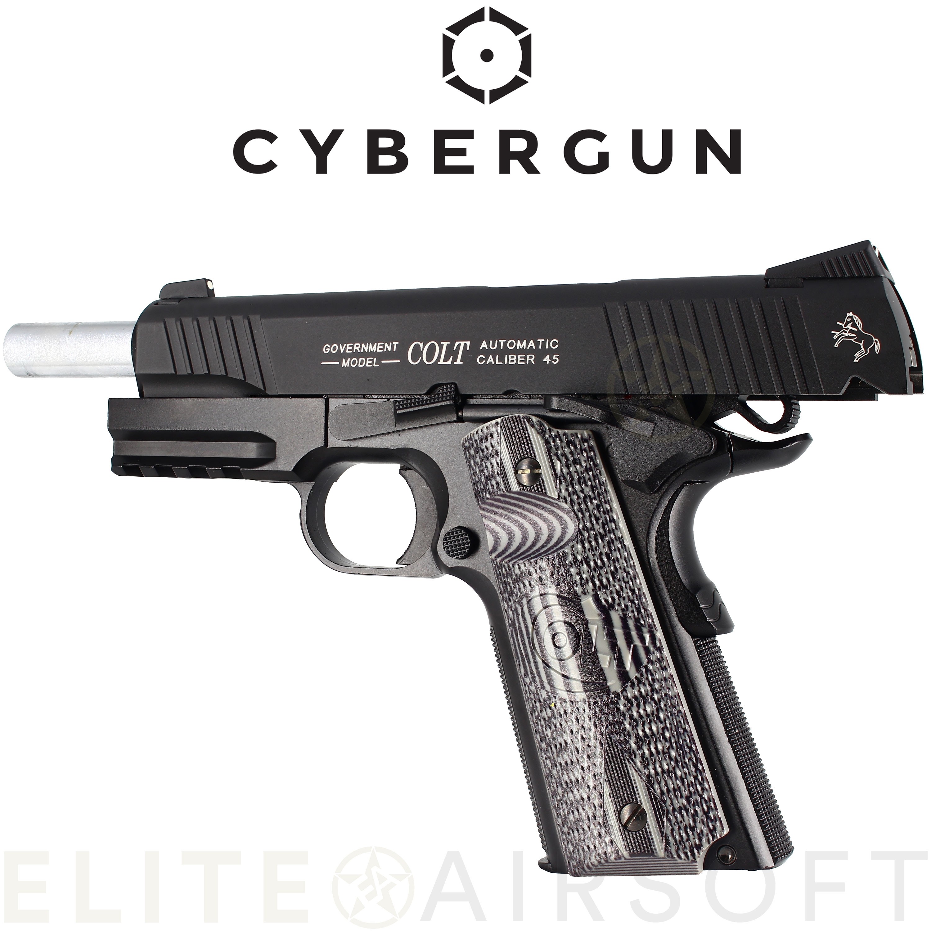 Colt 1911 Co2 Bi-ton (Win Gun) - Réplique Airsoft Puissante et Précise