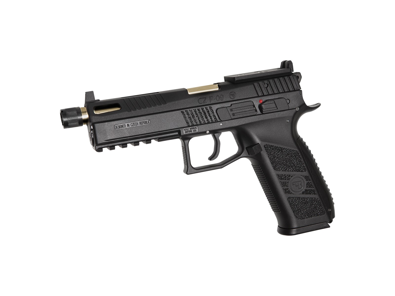 ASG - pistolet Automatique CZ P-09 GBB - CO2 - Gold et noir - (1 Joules)