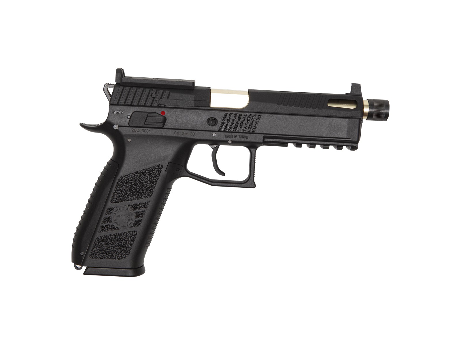 ASG - pistolet Automatique CZ P-09 GBB - CO2 - Gold et noir - (1 Joules) -  Elite Airsoft