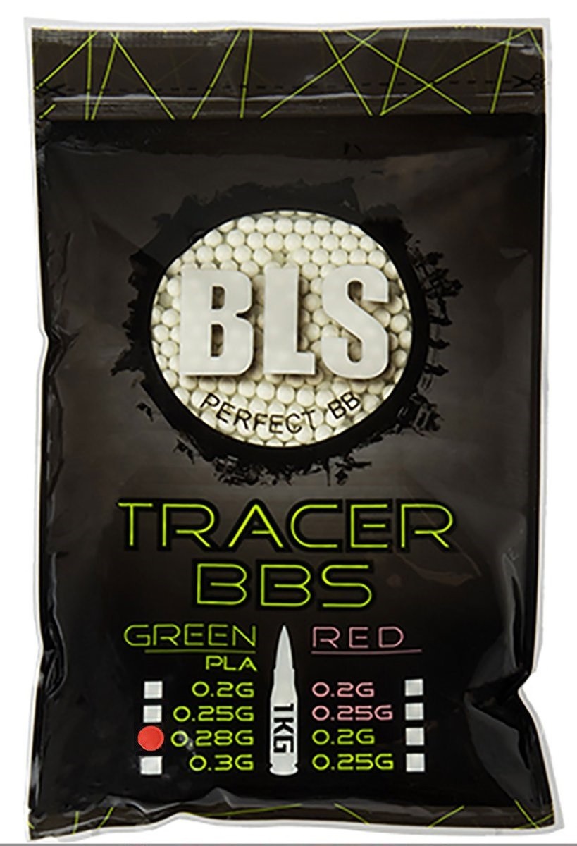 BLS - Billes biodégradables 0.28g Traçantes - Sachet de 1Kg - Vertes