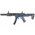 King Arms - Carabine PDW9 SBR SD BB Edition limitée - AEG - Noir et bleu  (1.2 Joule)