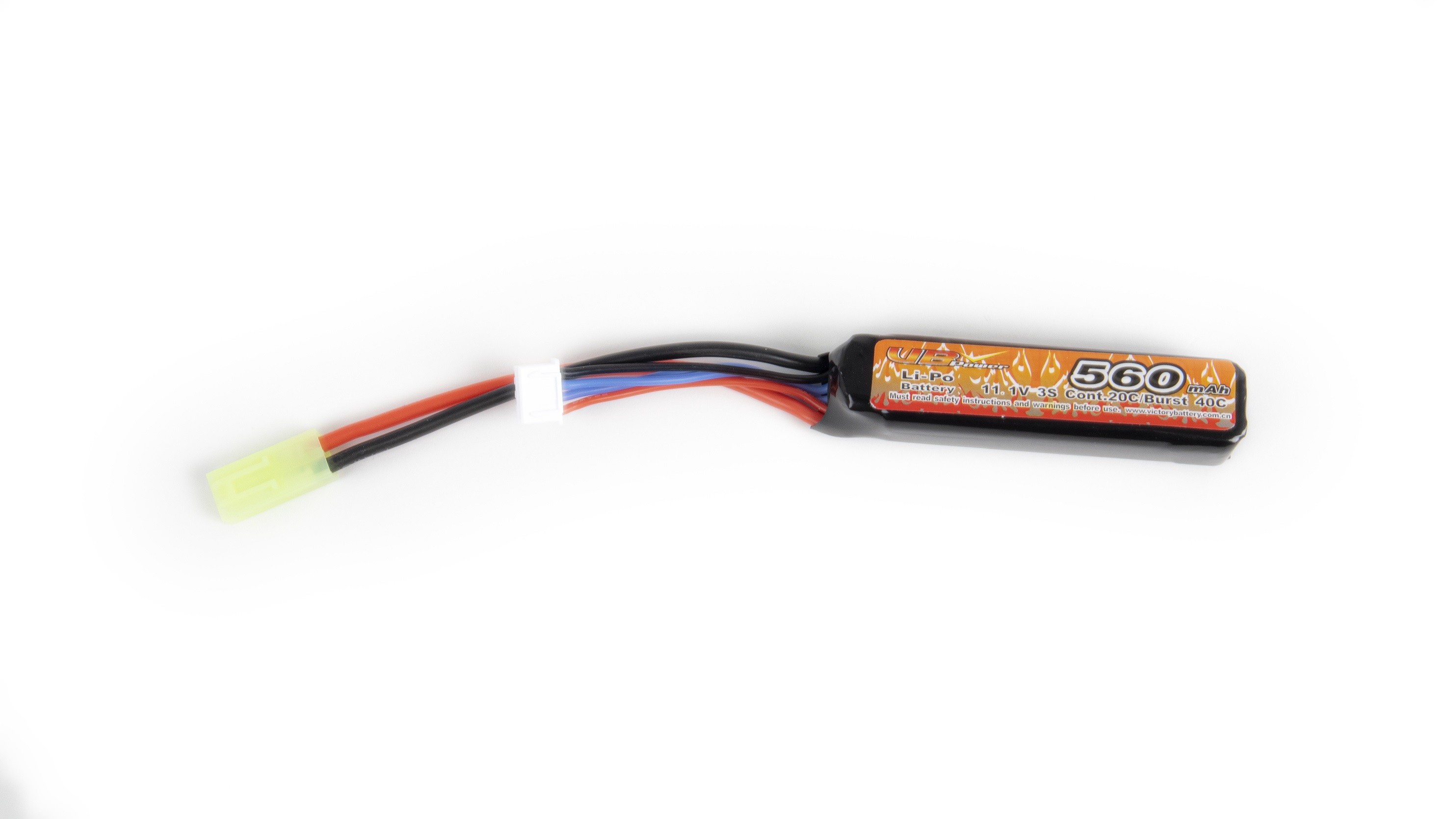 VB Power - Batterie Li-Po 11.1V 560mAh 15C Mini Tamiya- 1 stick - Elite  Airsoft