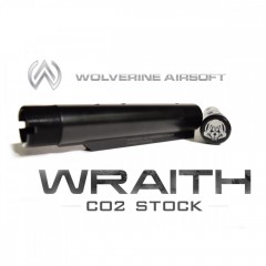 Wolverine - Tube de crosse CO2 (12g) WRAITH pour M4 AEG - Noir
