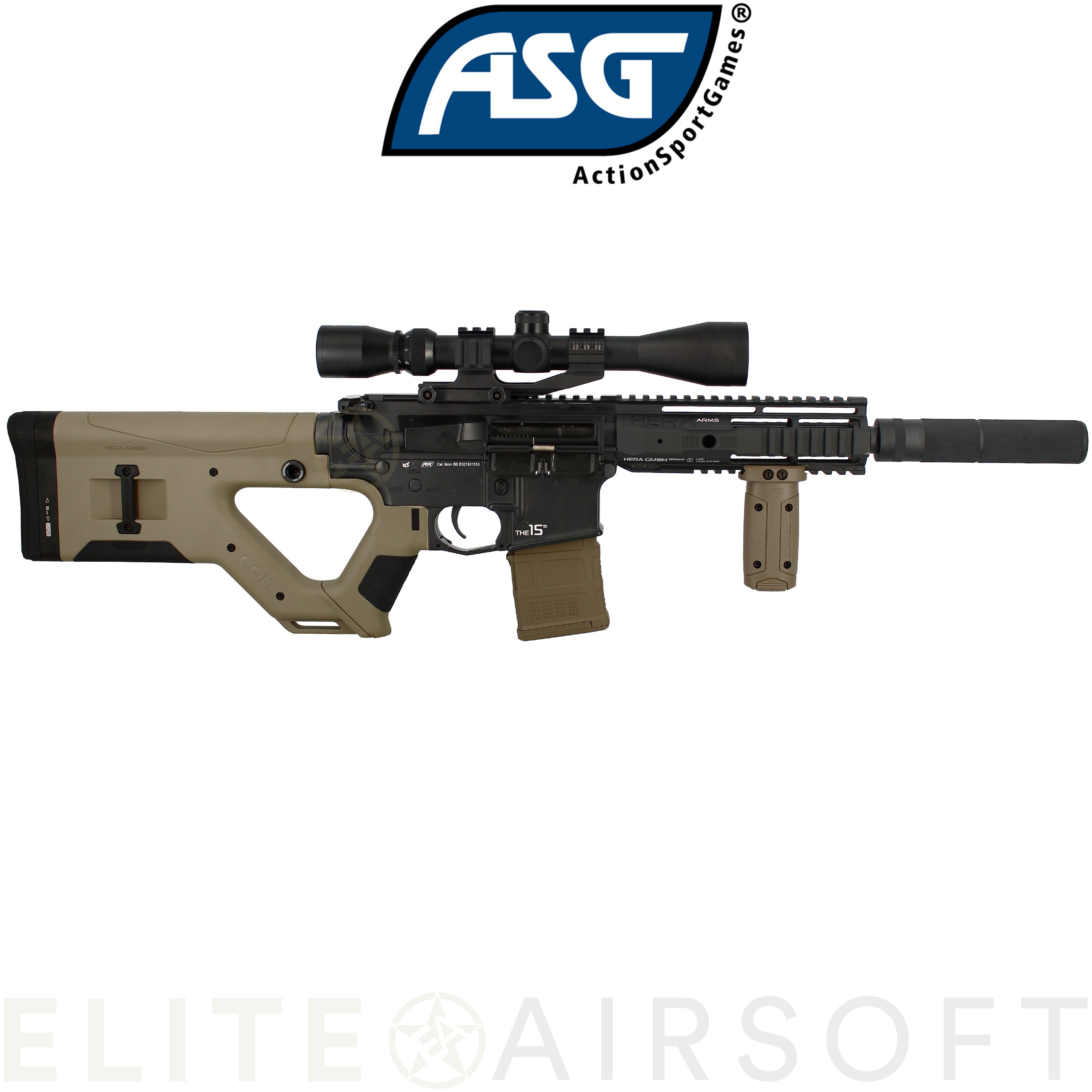 ASG - Carabine Hera Arms CQR SSS en pack - AEG - Desert (1.1 Joules)