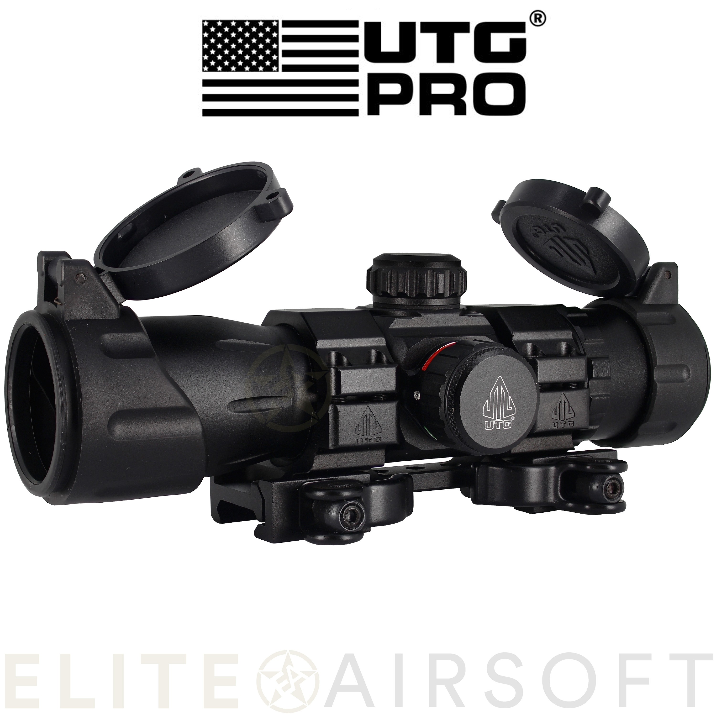 UTG - Viseur point Rouge/Vert 30mm 6.4'' - Noir - Elite Airsoft