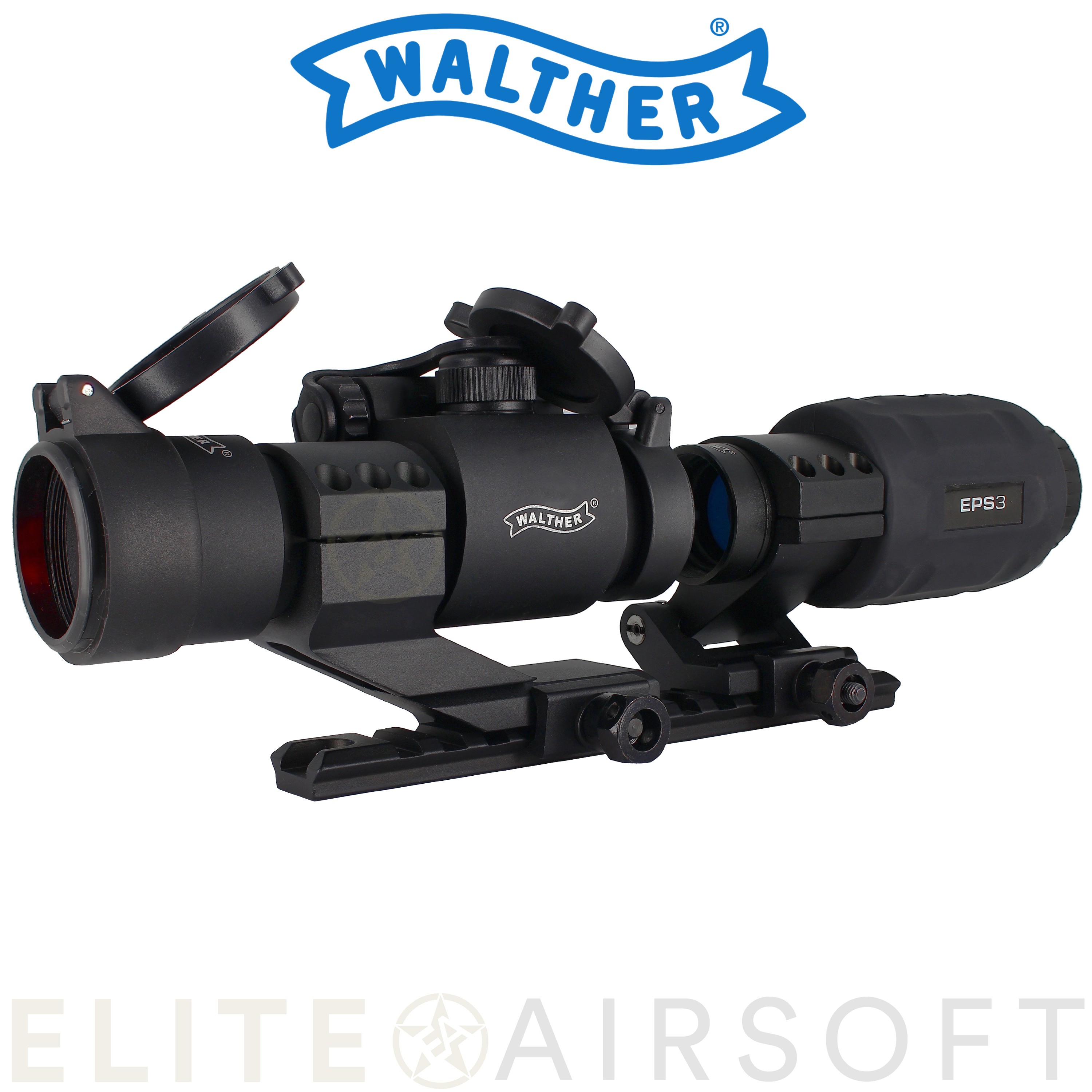 Walther - Combo X3 Walther EPS3 - Viseur point rouge + Magnifier - Noir