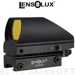 Lensolux - Viseur point rouge Multi-réticule 1X22X33 - Noir