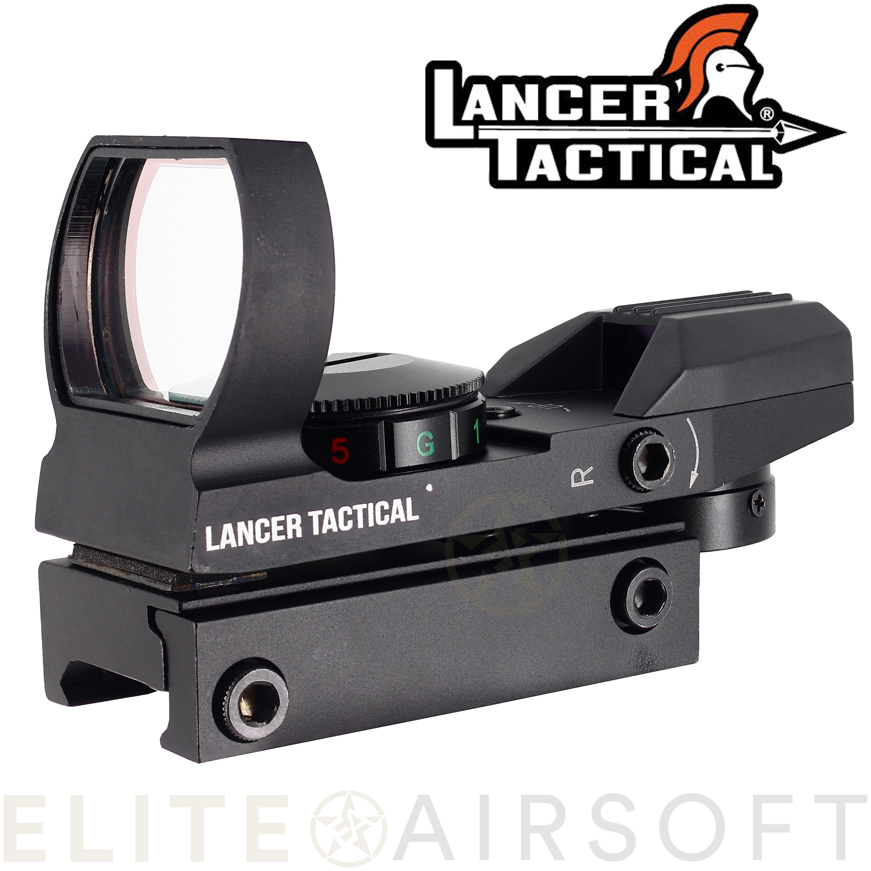 Lancer tactical - Viseur point rouge/vert Multi-réticules - Noir