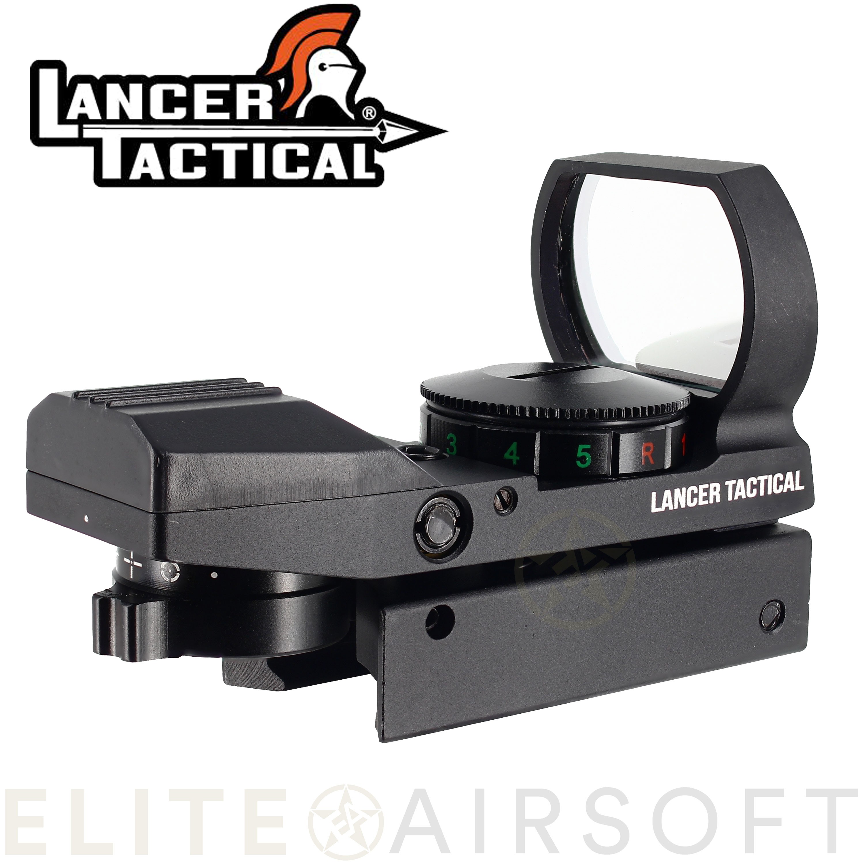 Lancer tactical - Viseur point rouge/vert Multi-réticules - Noir