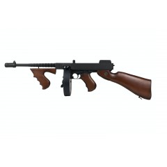Cybergun - Carabine Thompson M1928 AEG - Chargeur Tambour - Métal et Bois