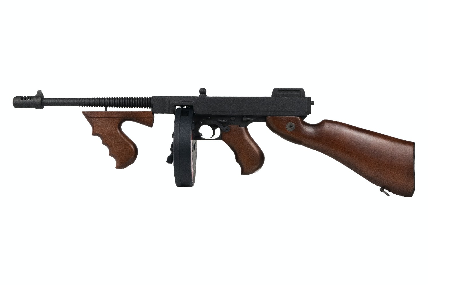 Cybergun - Carabine Thompson M1928 AEG - Chargeur Tambour - Métal et Bois -  Elite Airsoft