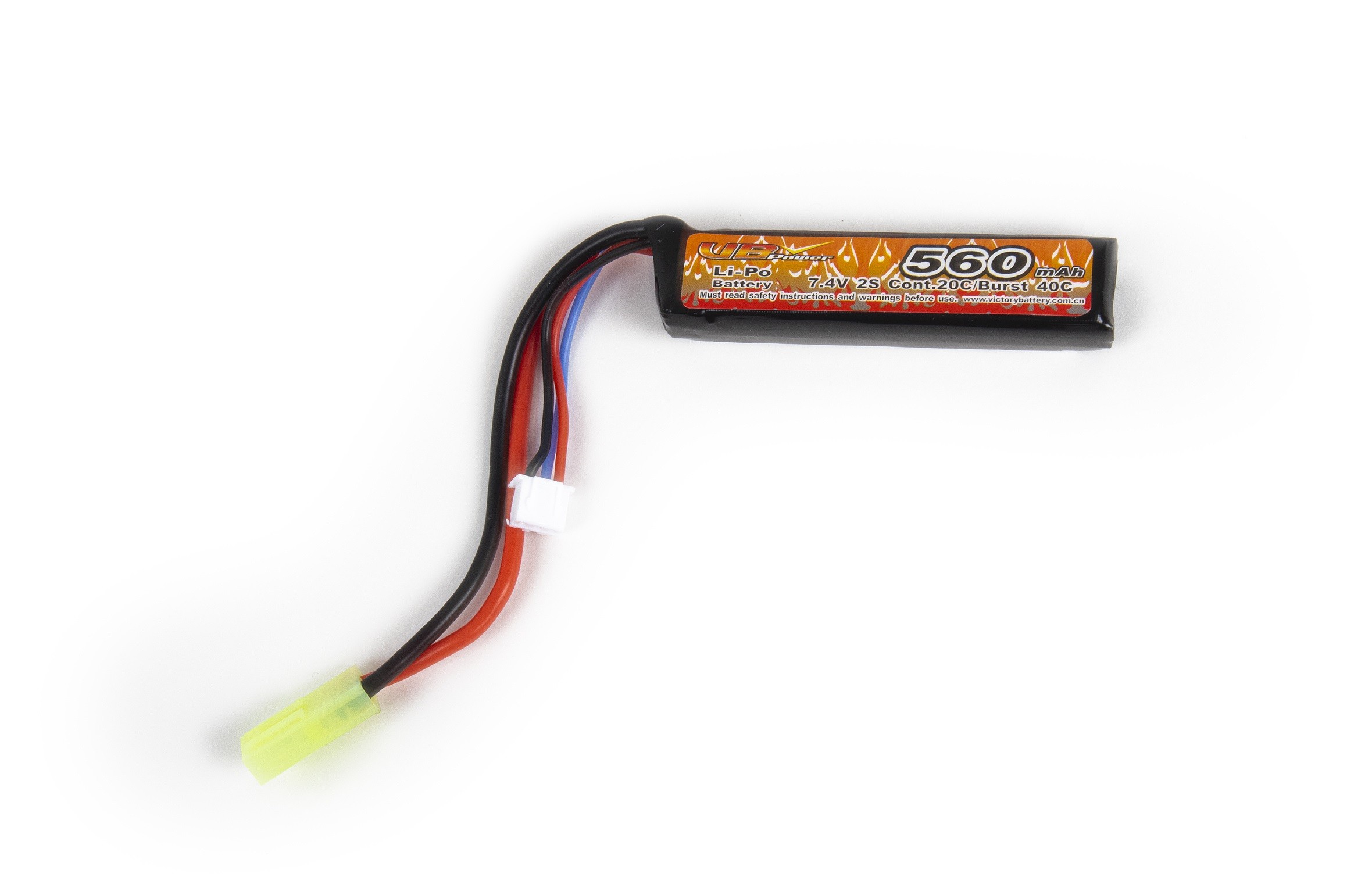 VB Power - Batterie Li-Po 11.1V 560mAh 15C Mini Tamiya- 1 stick - Elite  Airsoft