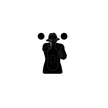 Cible de tir - silhouette humanoïde - Noire