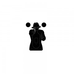 Cible de tir - silhouette humanoïde - Noire