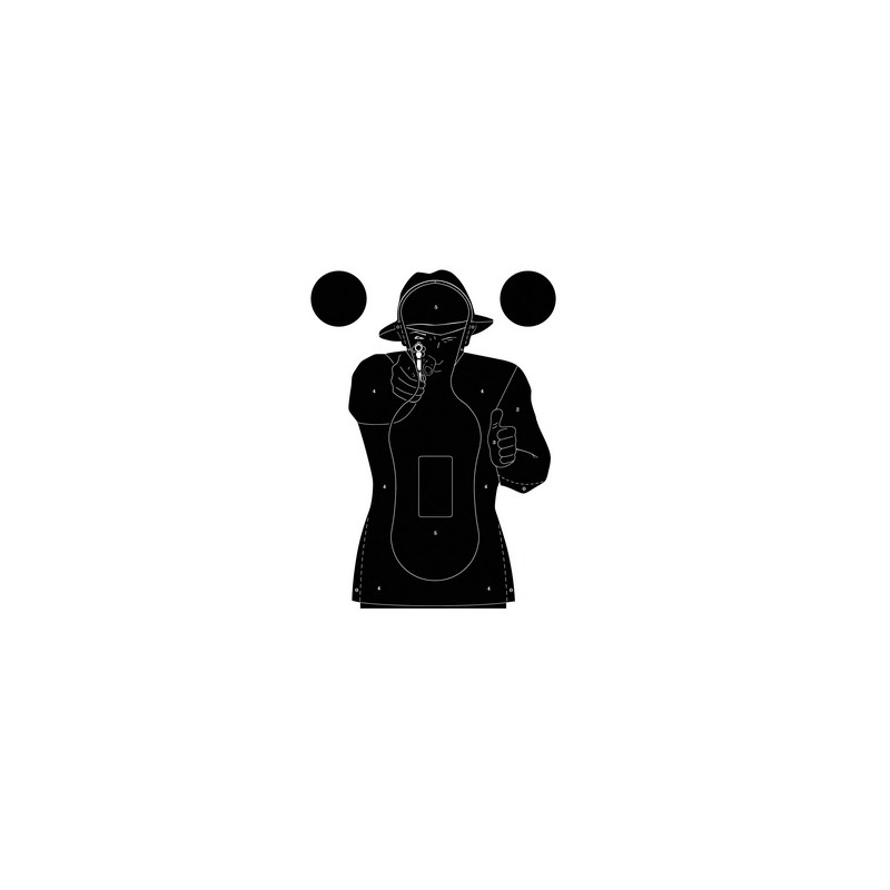 Cible de tir - silhouette humanoïde - Noire - Elite Airsoft