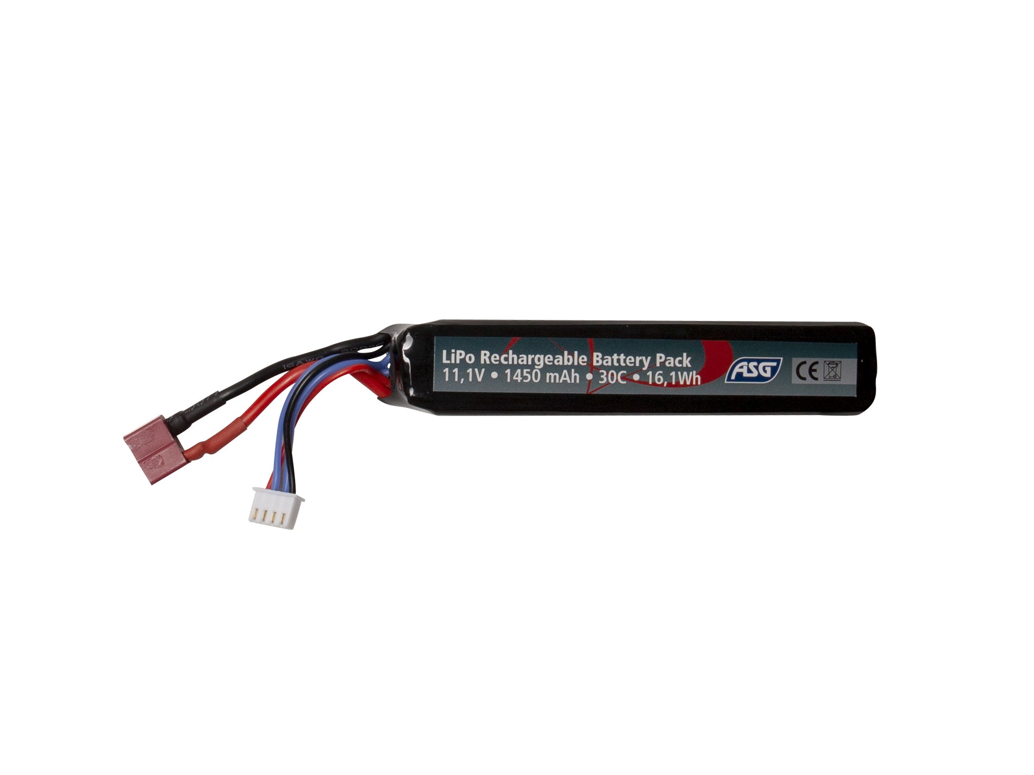 ASG - Batterie Lipo 11.1V - 1450mAh - Connecteur T-Dean - Elite Airsoft