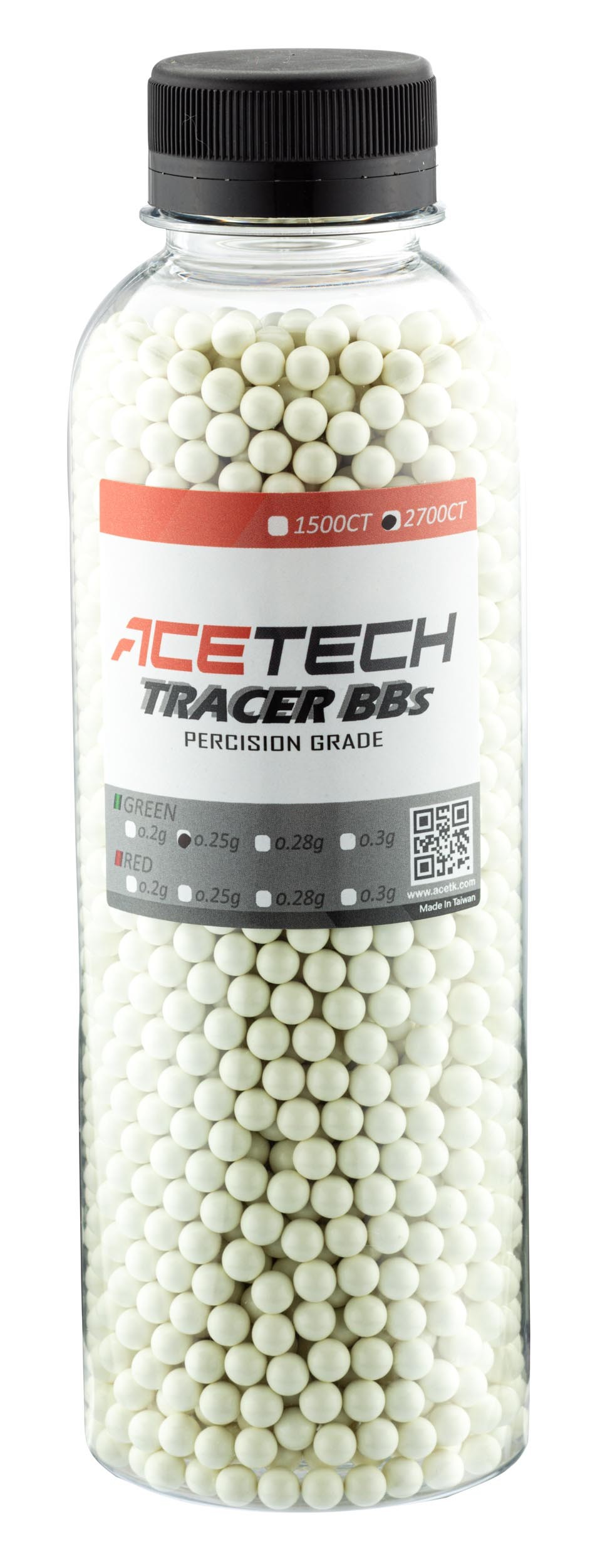 Acetech - Billes BIO Traçante 0,25g - 2700 bbs - Vertes