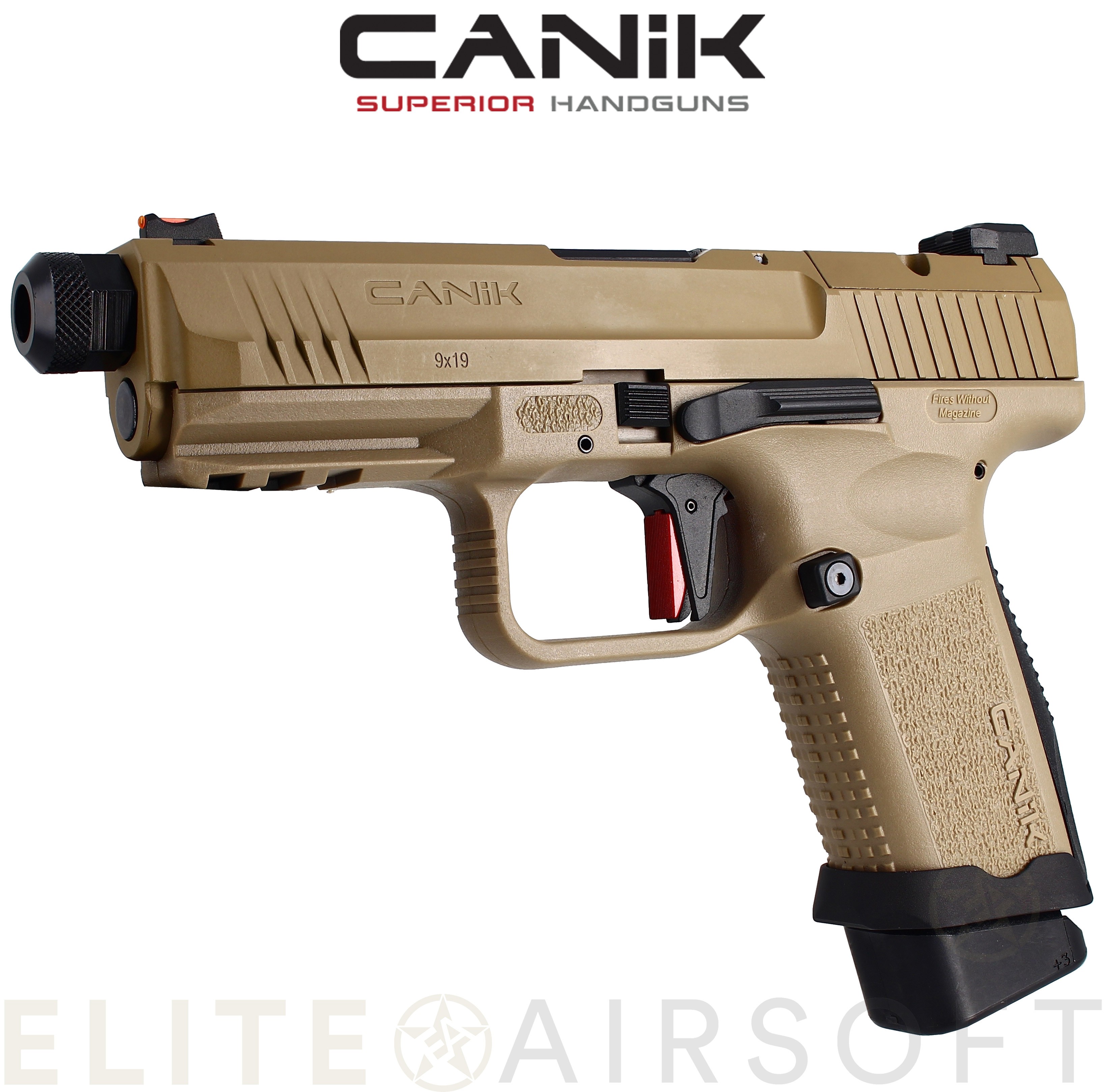 Cybergun - Pistolet Canik TP9 Elite Combat GBB -  22 bbs - TAN