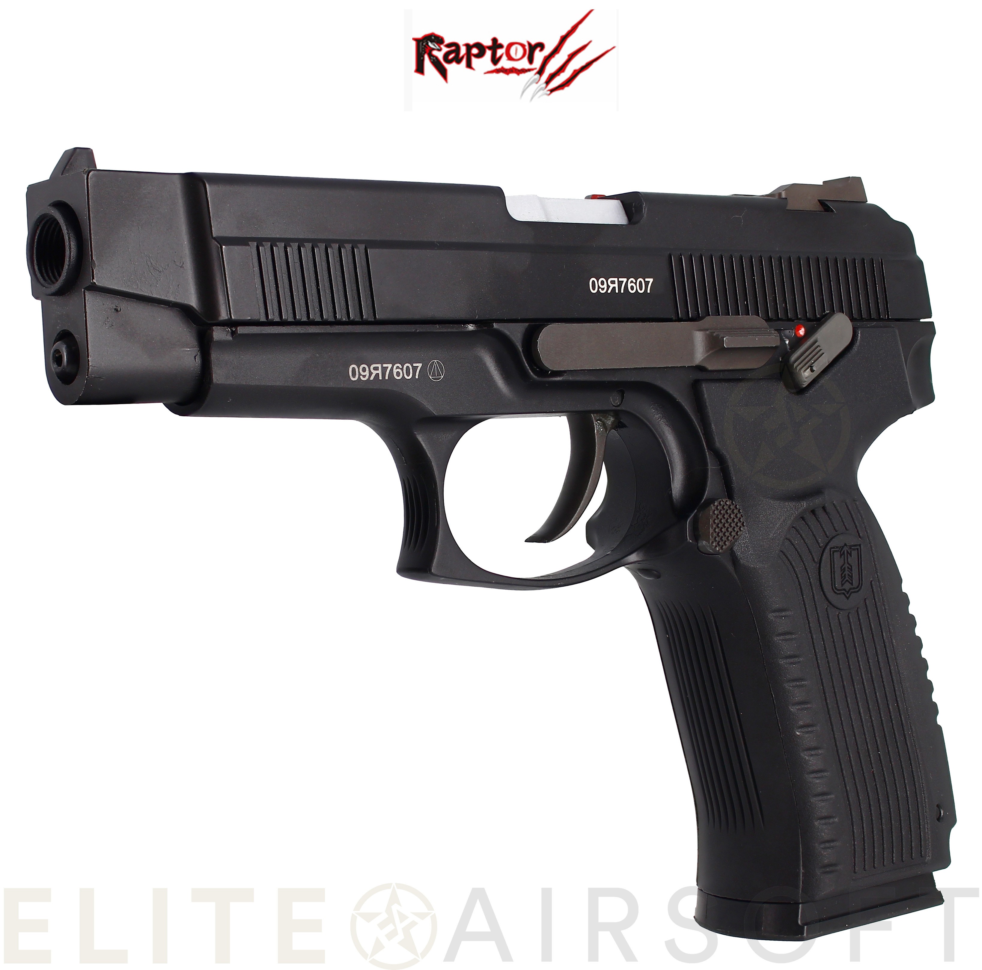 Raptor - Pistolet MP443 - GBB - GAZ - Noir (1 Joule) - Elite Airsoft