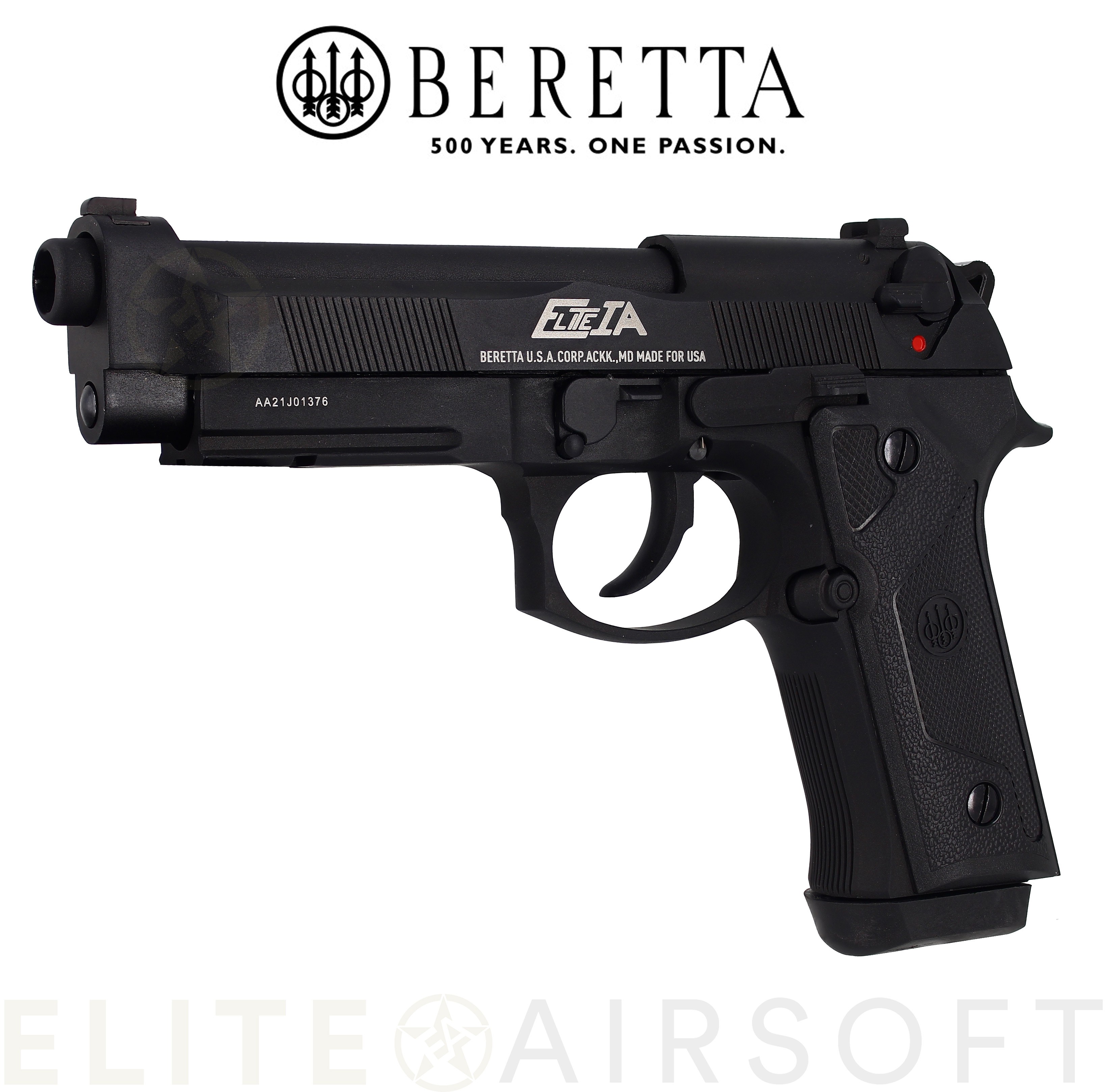 Umarex - Pistolet Beretta Elite IA GBB - Gaz - Noir