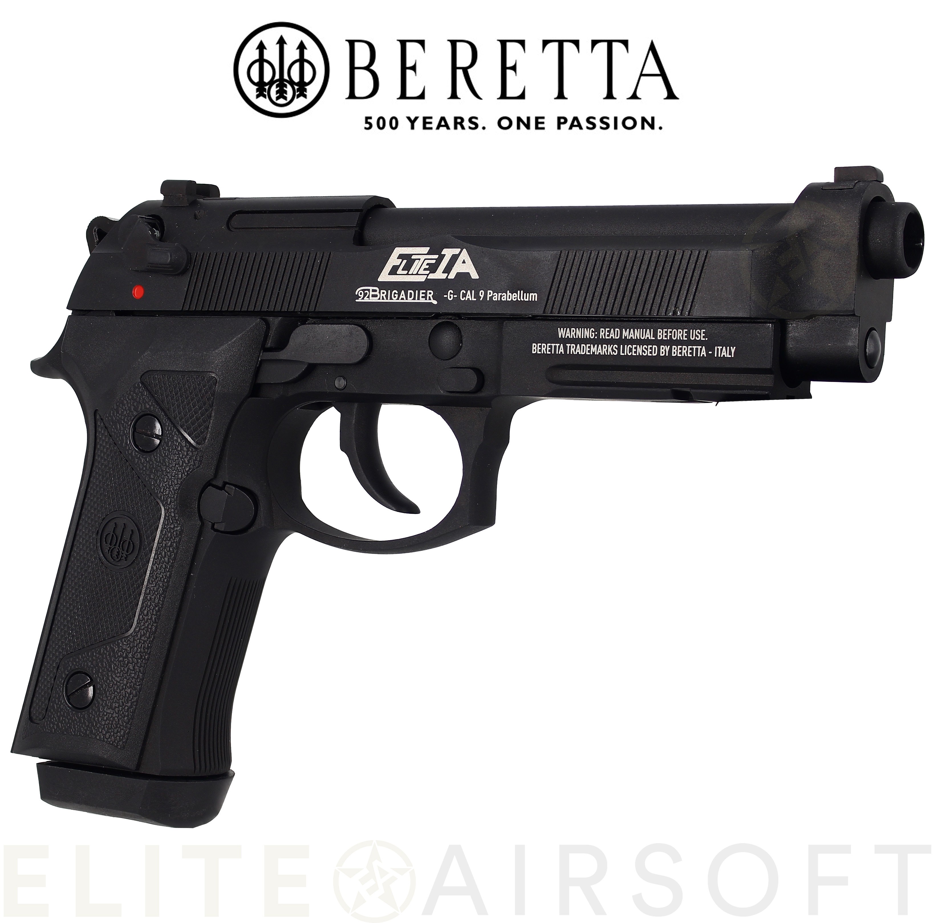 Umarex - Pistolet Beretta Elite IA GBB - Gaz - Noir - Elite Airsoft