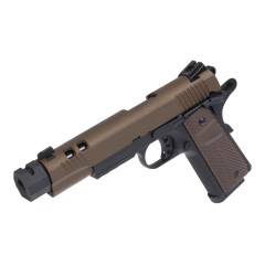 Secutor - pistolet Rudis Custom V GBB - CO2 - Biton noir et vert