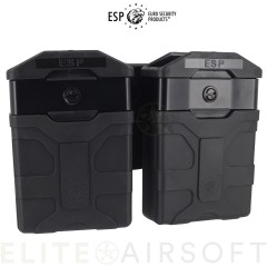 Esp - porte chargeur double pour 5.56mm type AR15 - polymère - Noir
